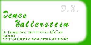 denes wallerstein business card